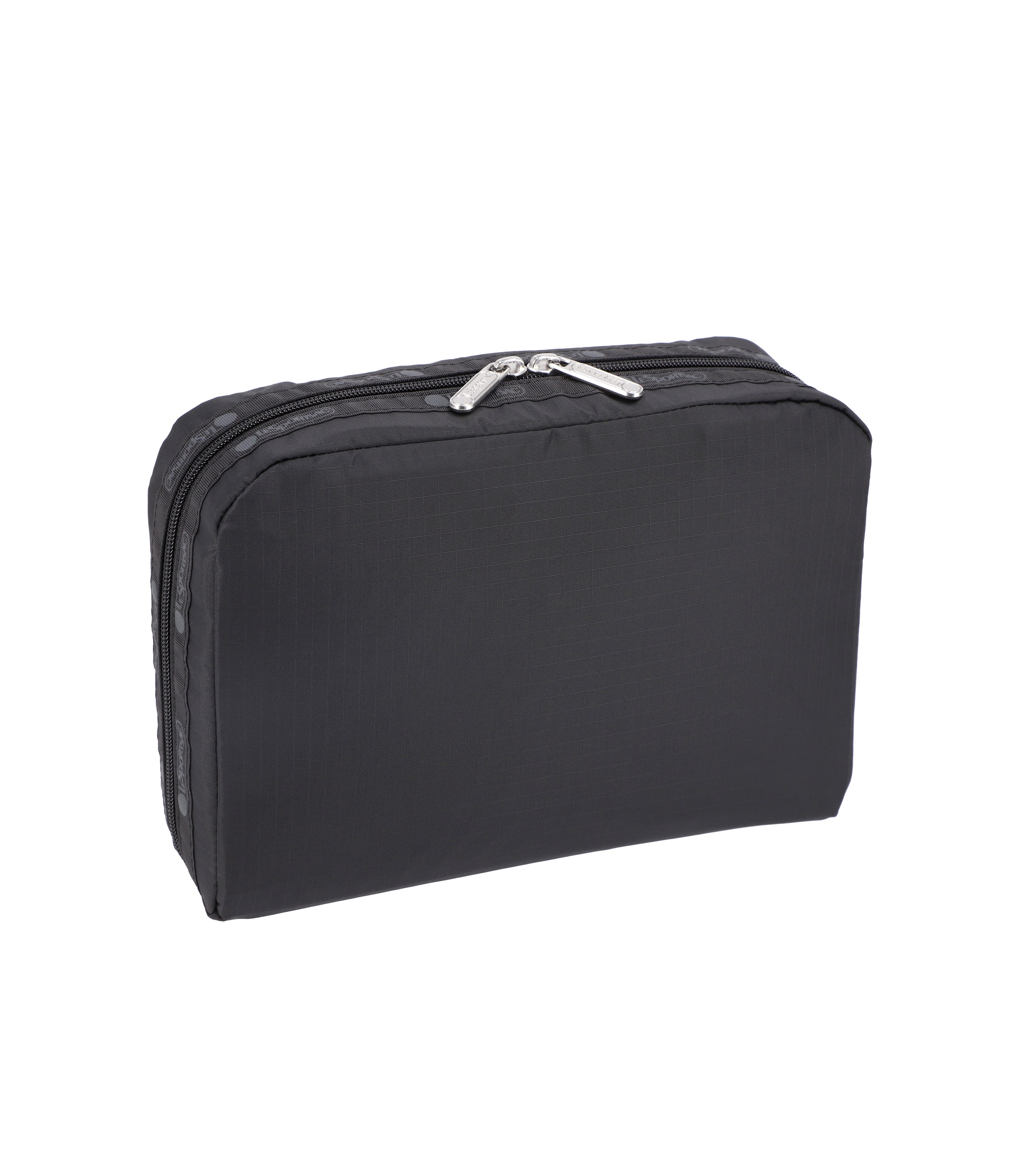 Extra Large Rectangular Cosmetic Organizer - Premium Makeup Storage Case with Adjustable Dividers | Perfect for Vanity, Travel & Salon Organization (Black)