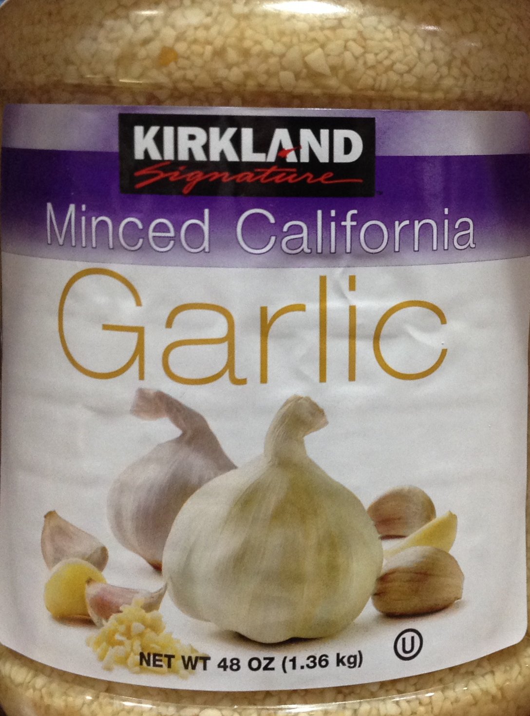 Kirkland Signature Minced California Garlic 48oz (9 Pack) – Fresh & Convenient Garlic for Cooking, Sauces, and Meal Prep – Perfect for Home Chefs & Restaurants