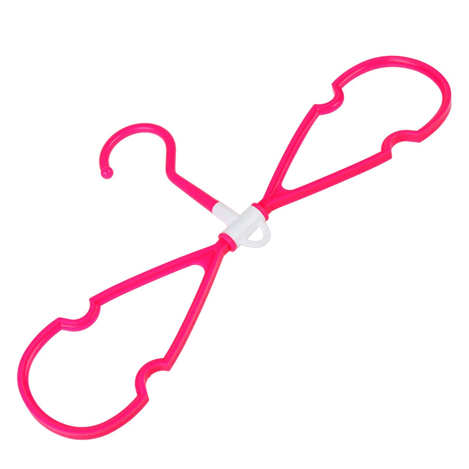 XIANGMIHU Portable Rotatable Shower Hair Catcher & Clothes Drying Rack - 3D Hooks for Travel, Bathroom & Laundry - Multi-Purpose Wet/Dry Dual-Use Wall Mount Organizer (Hot Pink, One Size) - Perfect for Small Spaces, Apartments & Camping