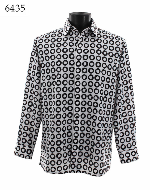 Bassiri Men's Long Sleeve Casual Shirt 6435 - Comfortable Slim Fit Button Down Dress Shirt for Office, Business, and Everyday Wear