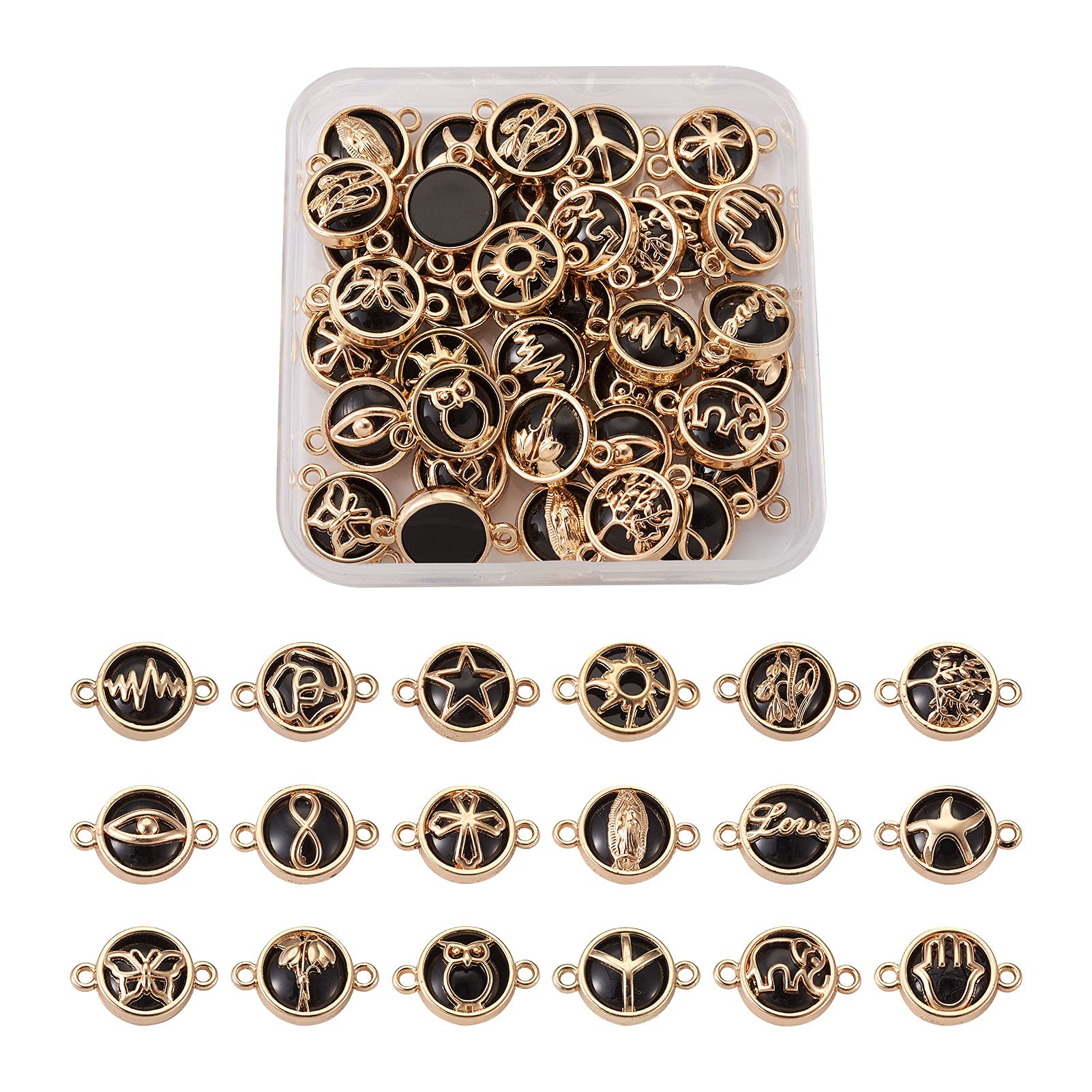 Elegant Crystal Glass Link Charms for Jewelry Making - DIY Bracelet & Necklace Connectors - Perfect for Wedding, Party & Gift Accessories