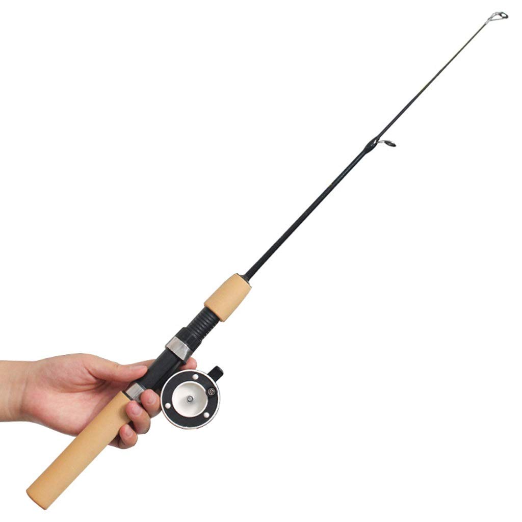 **Adjustable Fishing Rod Combos Set - Spinning Rod & Ice Fishing Wheel with Imitation Wood Handle - Saltwater & Freshwater Fishing Gear for Shrimp, Ice, and General Angling**    *(Perfect for Ice Fishing, Shrimp Fishing, and All-Season Angling in Lakes, Rivers, and Coastal Waters)*