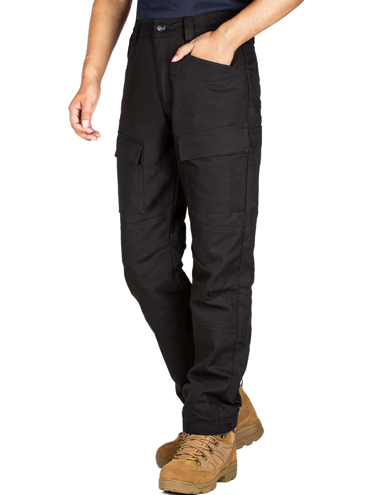 FREEKITE Men's Tactical Waterproof Pants - Ripstop Cargo Pants for Outdoor Hiking & Work | Relaxed Fit with Multiple Pockets | Water-Resistant, Durable & Comfortable for Camping, Hunting & Construction Work