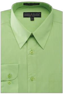 Daniel Ellissa DS3001 Apple Convertible Cuff Basic Dress Shirt for Men | Formal & Business Attire | Perfect for Office, Weddings & Special Occasions