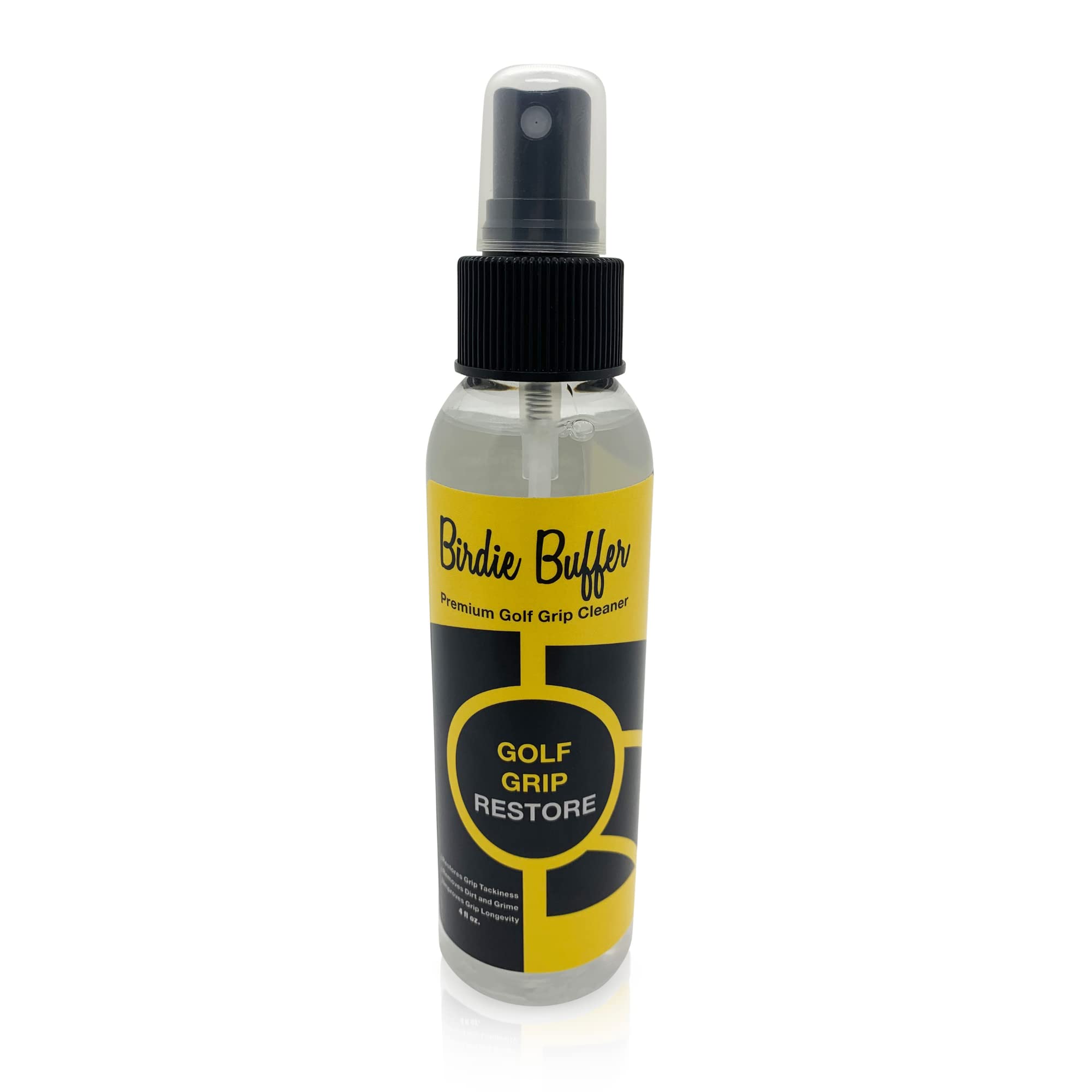 Eco-Friendly Golf Grip Restore & Club Cleaner | Made in USA | Restores Tackiness for Improved Performance | Easy Application, 4 Fl Oz | Perfect for On-Course and Practice Sessions