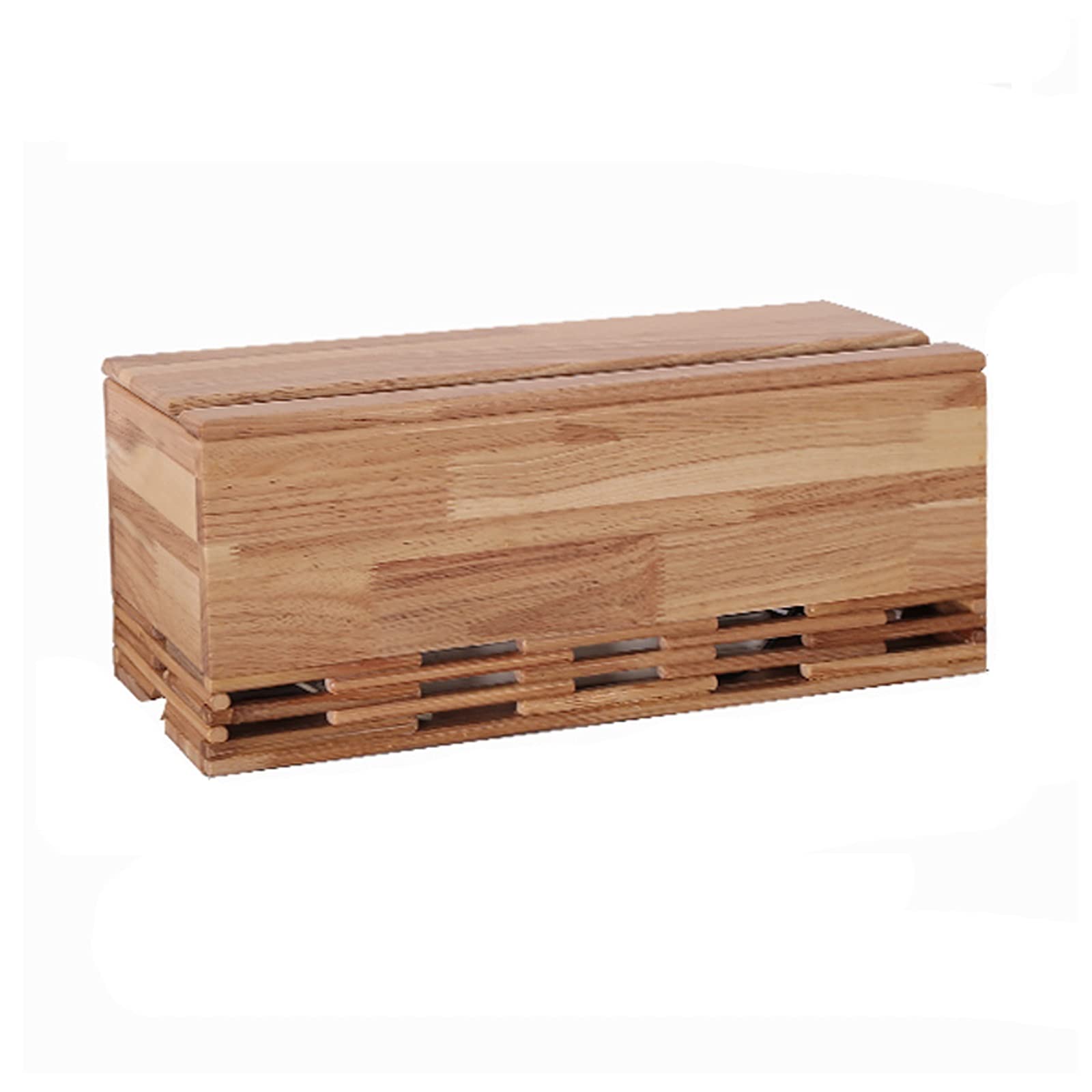 Wooden Cable Organizer Box - Large Cord Management Storage for Hiding & Organizing Wires, Surge Protectors & Power Strips | Perfect for Home Office, Living Room & Kids' Safety (Cable Tidy Box)