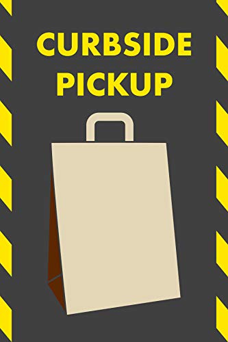 NoTrax 194SRV46CH Safety Message Mat - 4'x6' Charcoal Non-Slip Entrance Mat for Curbside Pickup & Vertical Shopping Bags | Ideal for Retail Stores, Supermarkets & High-Traffic Entrances