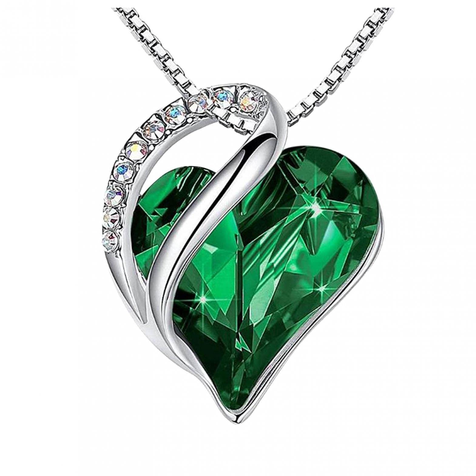 Elegant Heart Necklace for Women - Sparkling Crystal Pendant Jewelry, Dainty Clavicle Chain, Perfect Birthday Gift for Girlfriend, Wife, Anniversary Present - Ideal for Romantic Dates, Valentine's Day & Special Occasions