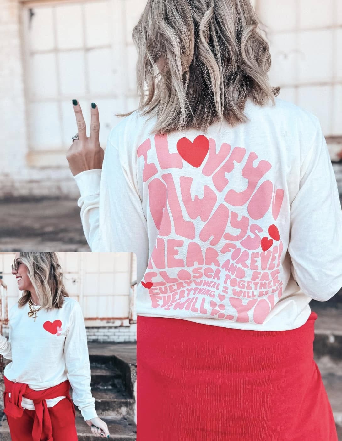 I Love You Always Long Sleeve T-Shirt - Romantic Couple Gift, Comfortable Cotton Tee for Date Night & Anniversary