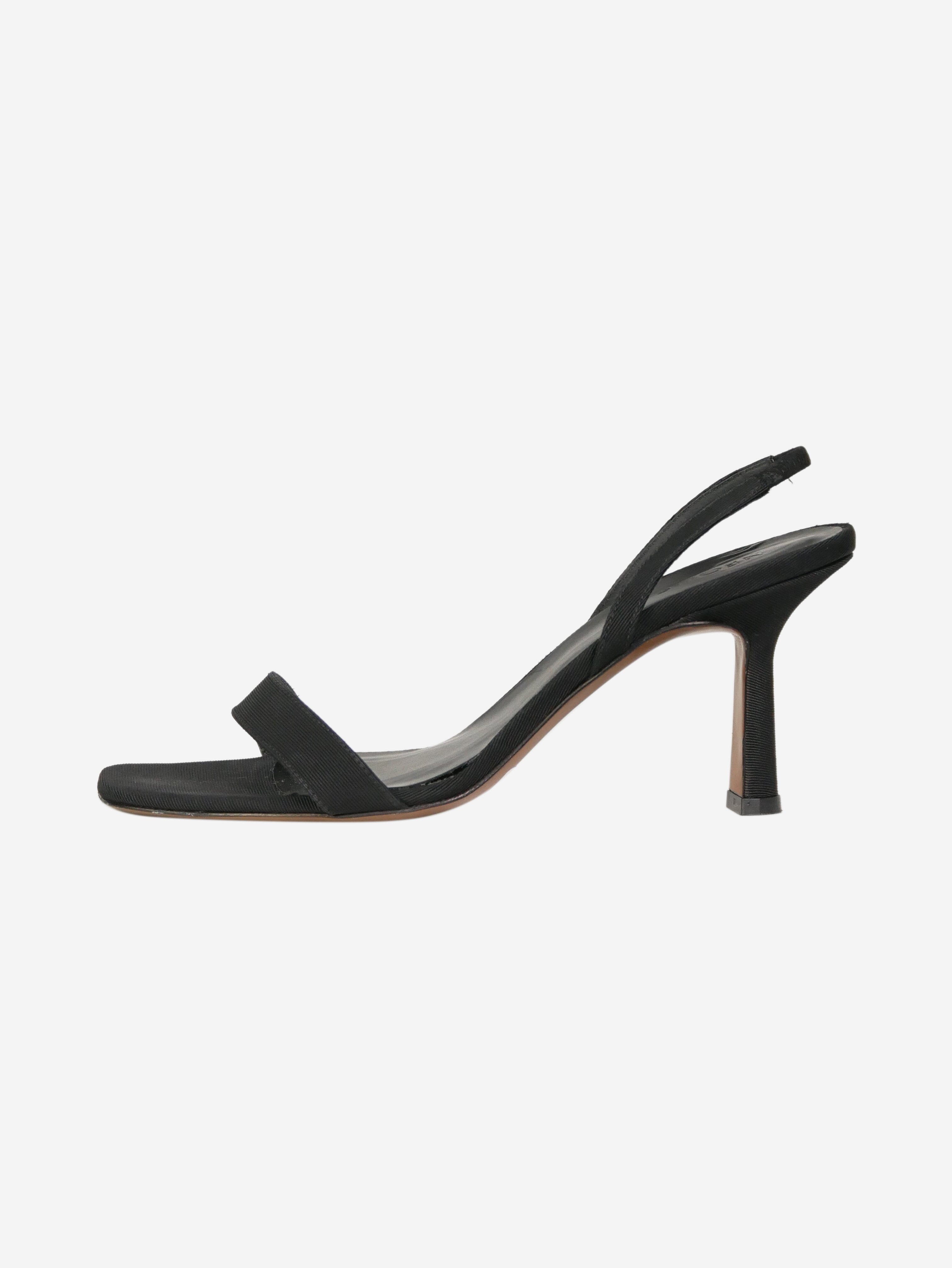 Stylish Black Slingback Sandal Heels - Women's Size EU 38 (US 8) | Comfortable Summer Dress Shoes for Weddings, Parties & Office Wear
