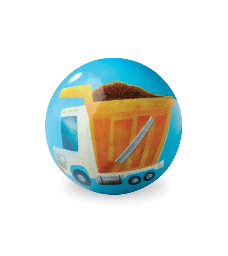Crocodile Creek Small Truck Ball - Durable Rubber Play Ball for Kids, Perfect for Outdoor Games, Sports & Playtime Fun