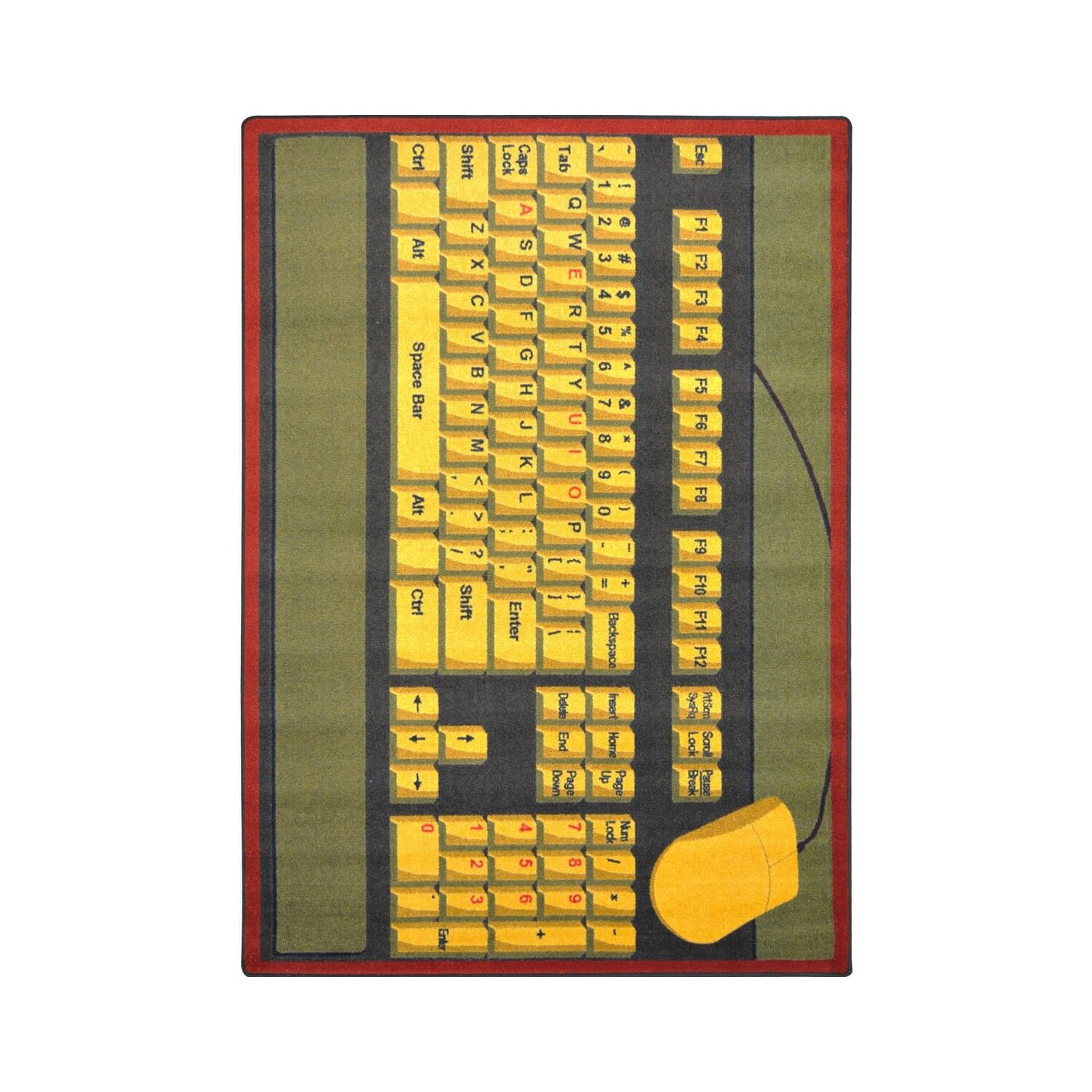 Joy Carpets Keyboard Connection Rug - Brown 5'4