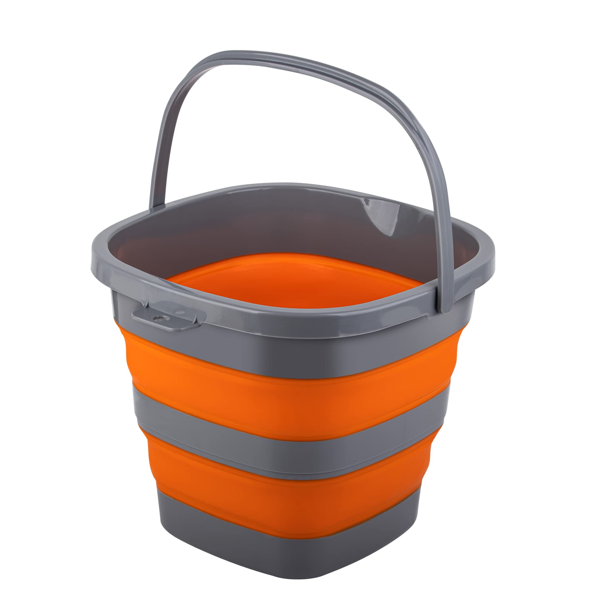 Collapsible 1.32 Gallon (5L) Plastic Bucket - Portable Water Pail for Beach, Fishing, Cleaning & Outdoor Activities | Foldable Sand Bucket for Camping, Gardening & Household Use