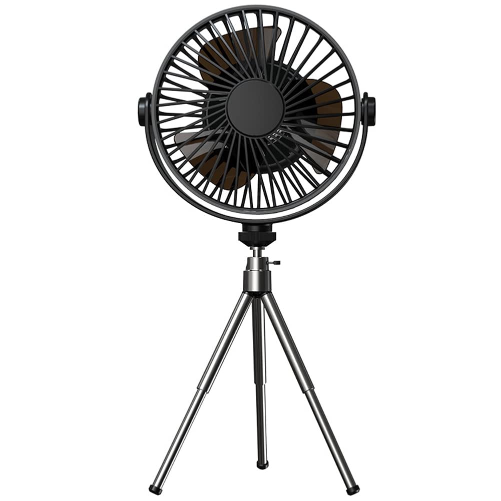 Yepar Portable Multifunction Cooler Fan with Tripod Stand - Adjustable Speed, Timer, Ceiling Mount for Home, Office, Outdoor Camping (Black) | Stay Cool in Bedrooms, Workspaces & Tents