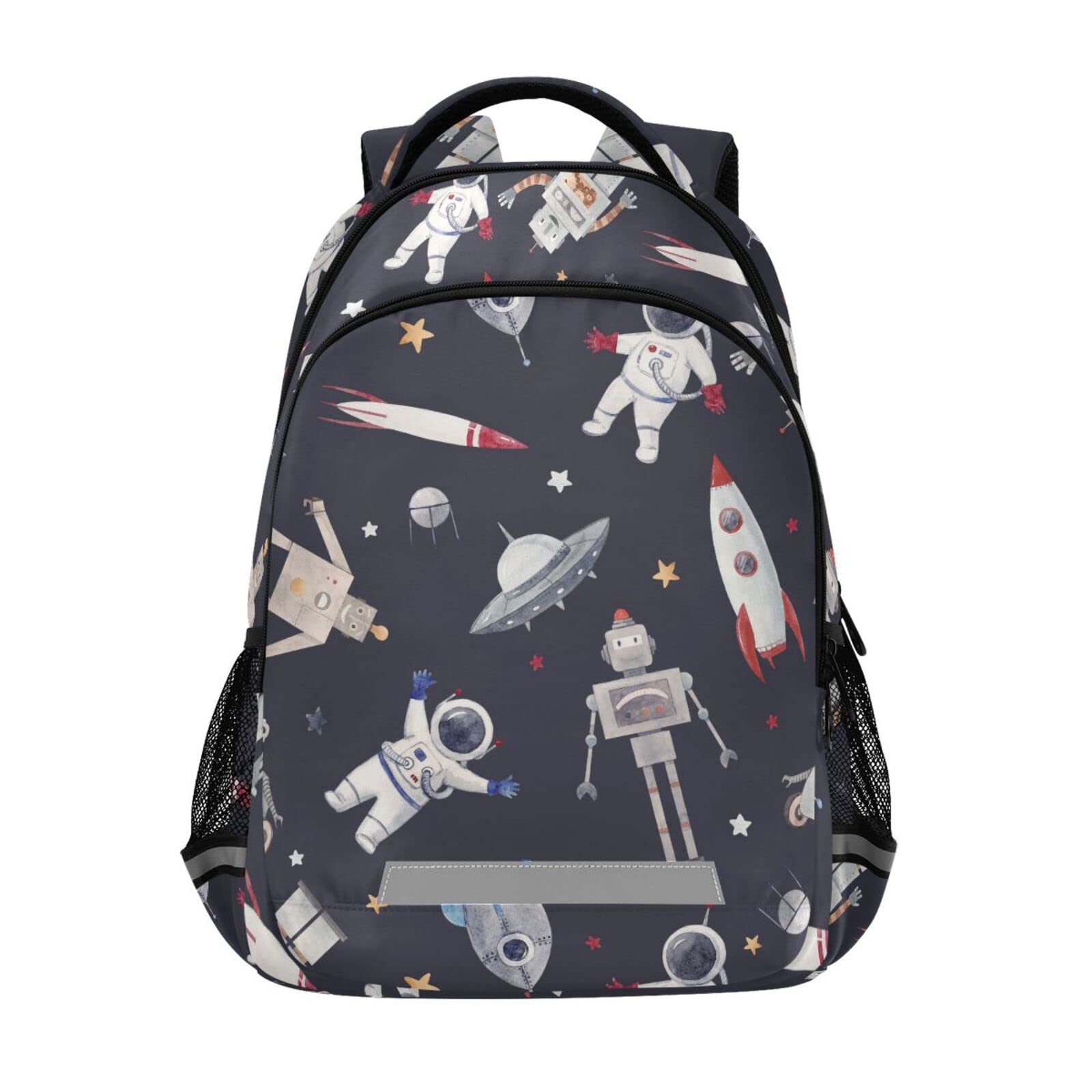 **Cute Watercolor Robot Backpack - Lightweight Cartoon Astronaut Rocket School Bag for Kids & Adults - Laptop Notebook Daypack for School, Work & Travel**