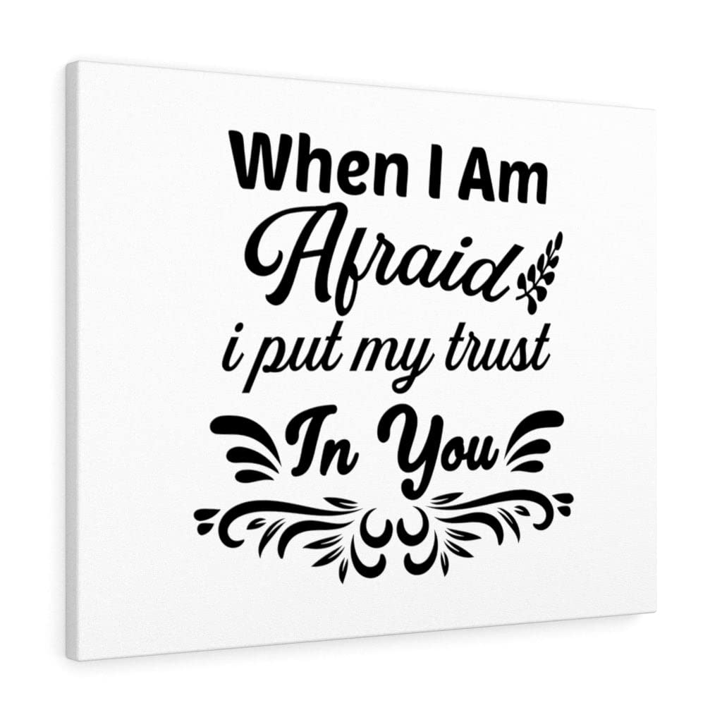 Trust in God Christian Wall Art - Bible Verse Print 'I Put My Trust in You' - Ready to Hang Scripture Decor for Home, Church & Office - Inspirational Gift for Weddings, Baptisms & Housewarming