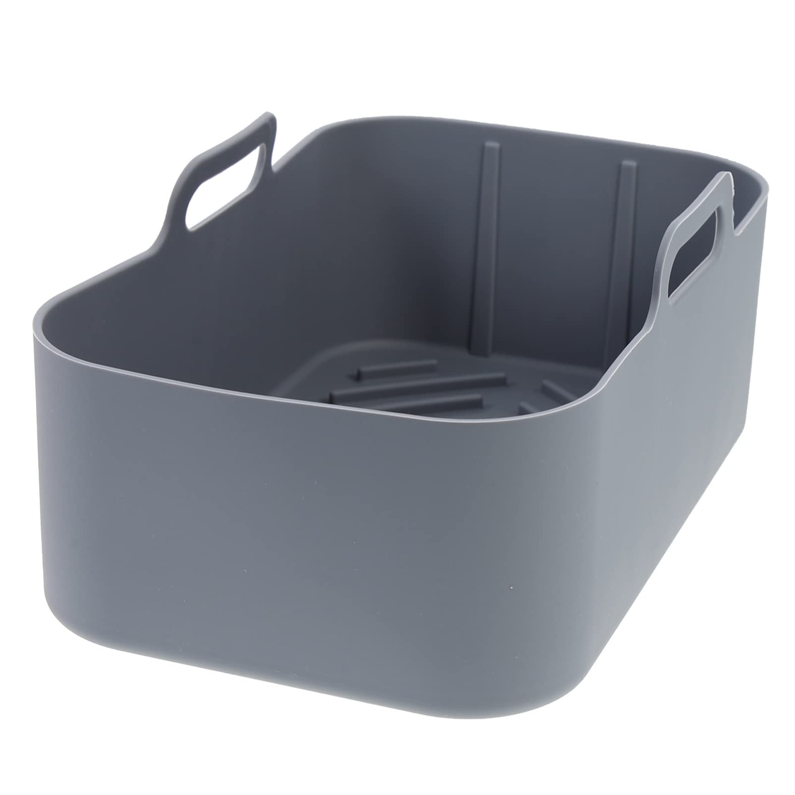 UPKOCH Reusable Silicone Air Fryer Basket Liner - Non-Stick Baking Tray & Parchment Paper Replacement for Air Fryers - Perfect for Roasting, Baking, and Reheating (Grey) - Ideal for Healthy Cooking, Meal Prep, and Family Dinners