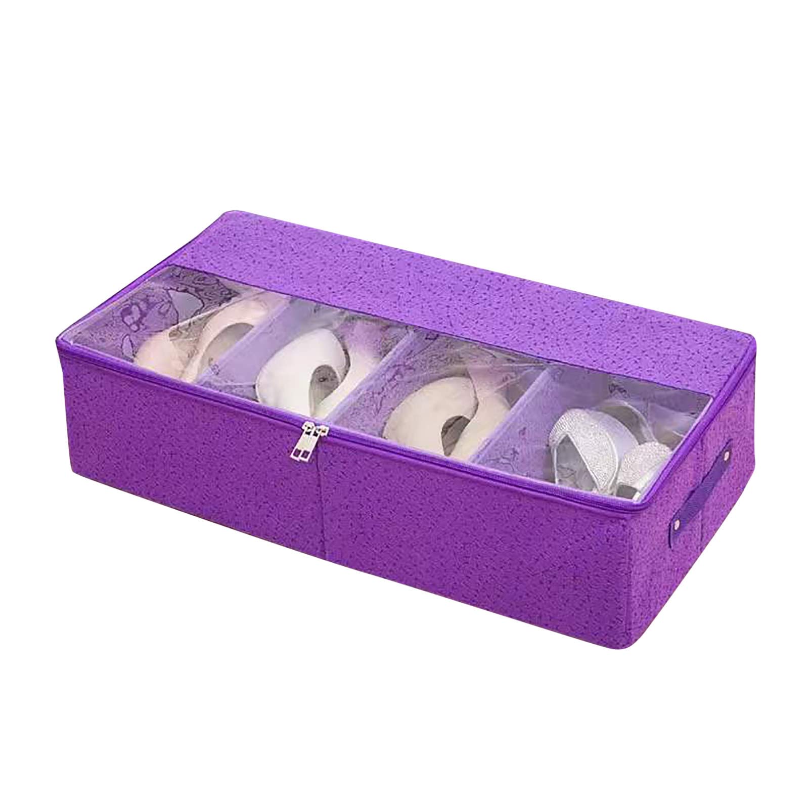 Clear Plastic Shoe Storage Box with Lid - Under Bed Shoe Organizer for Space Saving, Dustproof & Durable Shoe Cabinet - Perfect for Bedroom, Closet, Entryway Organization