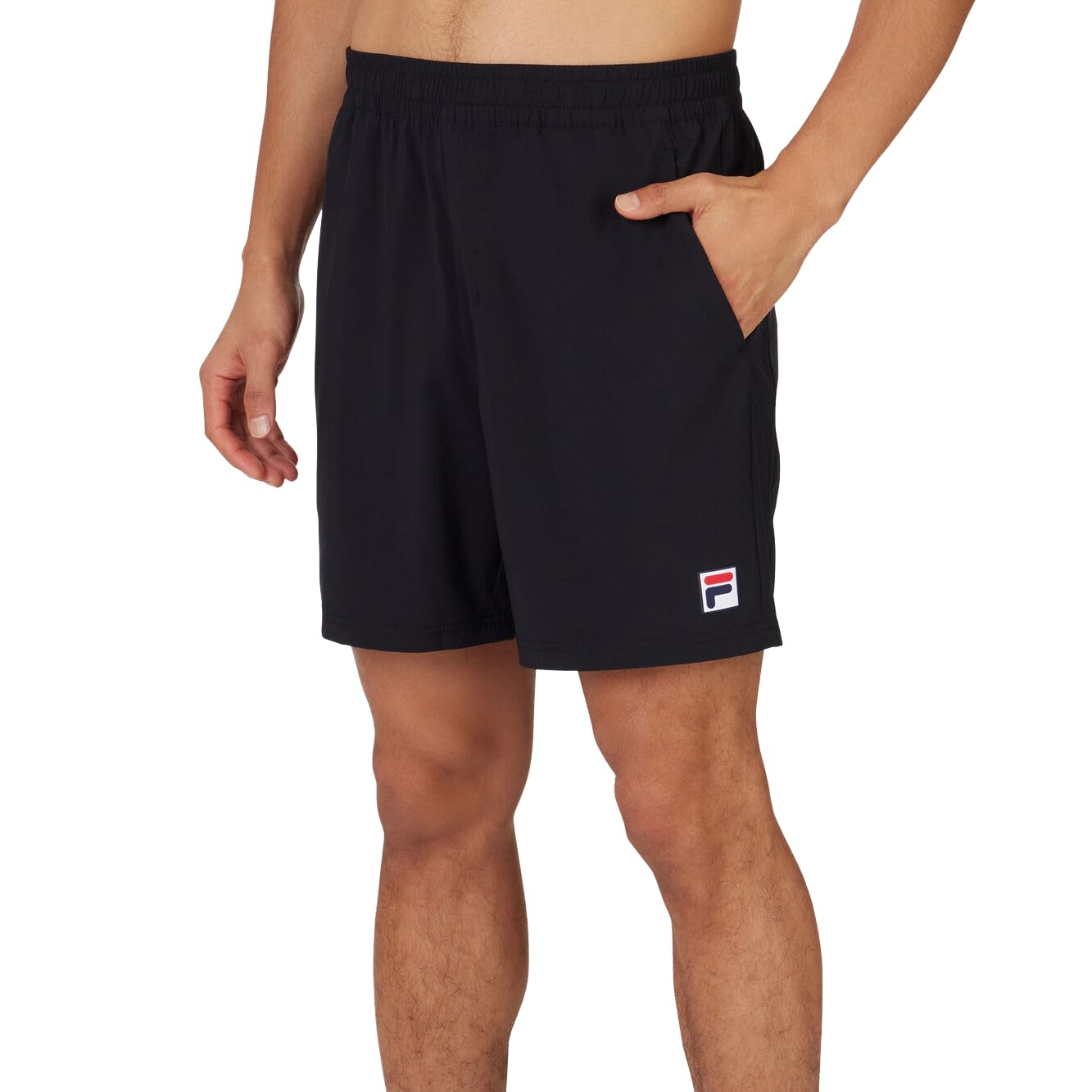 Fila Men's Tennis Shorts - Breathable Woven Athletic Shorts for Men, Black, XXL - Perfect for Tennis, Gym Workouts & Casual Wear