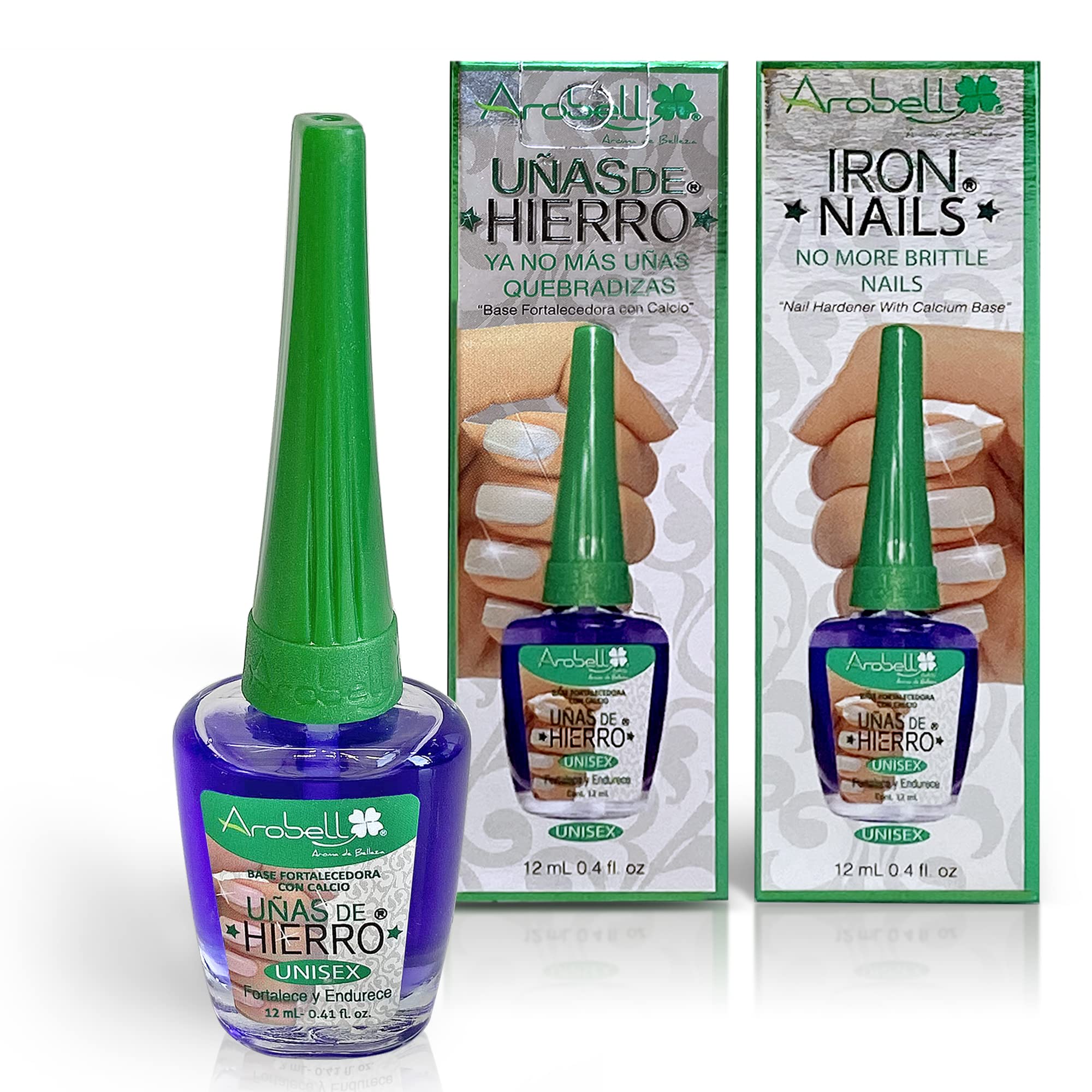 Best Iron Nail Hardener for Strong & Healthy Nails - 0.4oz Unisex Nail Strengthener - Perfect for Brittle Nails Care at Home or Salon