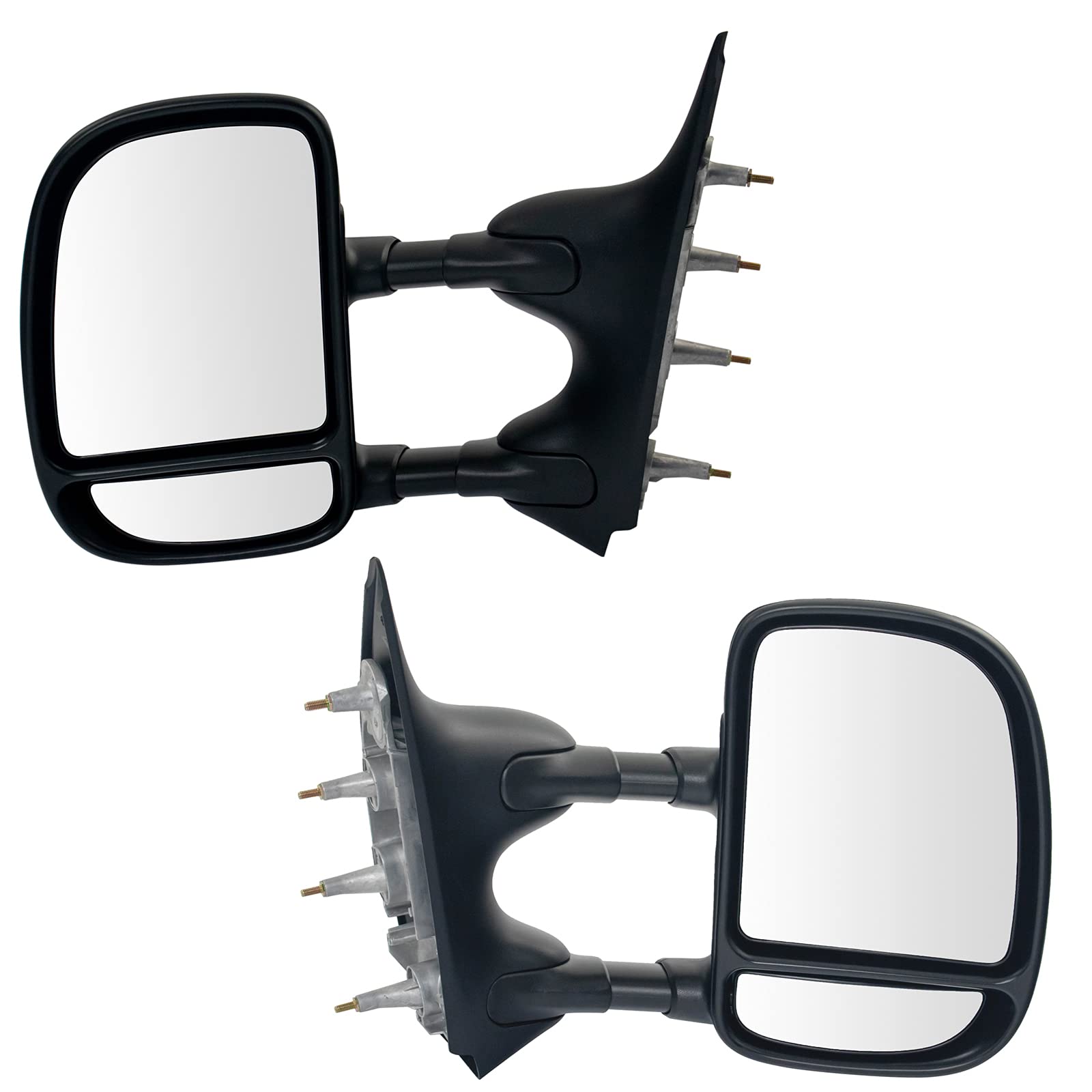 Ford Econoline Van Towing Mirrors - 180° Swing, Manual Folding & Telescoping Dual Arm Trail Ridge Mirrors for Enhanced Visibility & Safety - Perfect for Towing Trailers, Campers & Heavy Loads