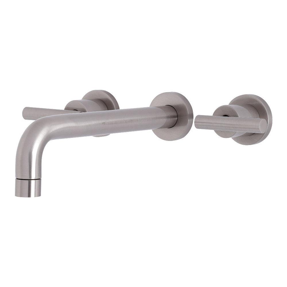 Kingston Brass KS802 Manhattan Two Handle Wall Mount Tub Faucet - Vintage Style Bathroom Fixture for Classic & Modern Homes | Perfect for Bathroom Renovations & Spa-Like Showers
