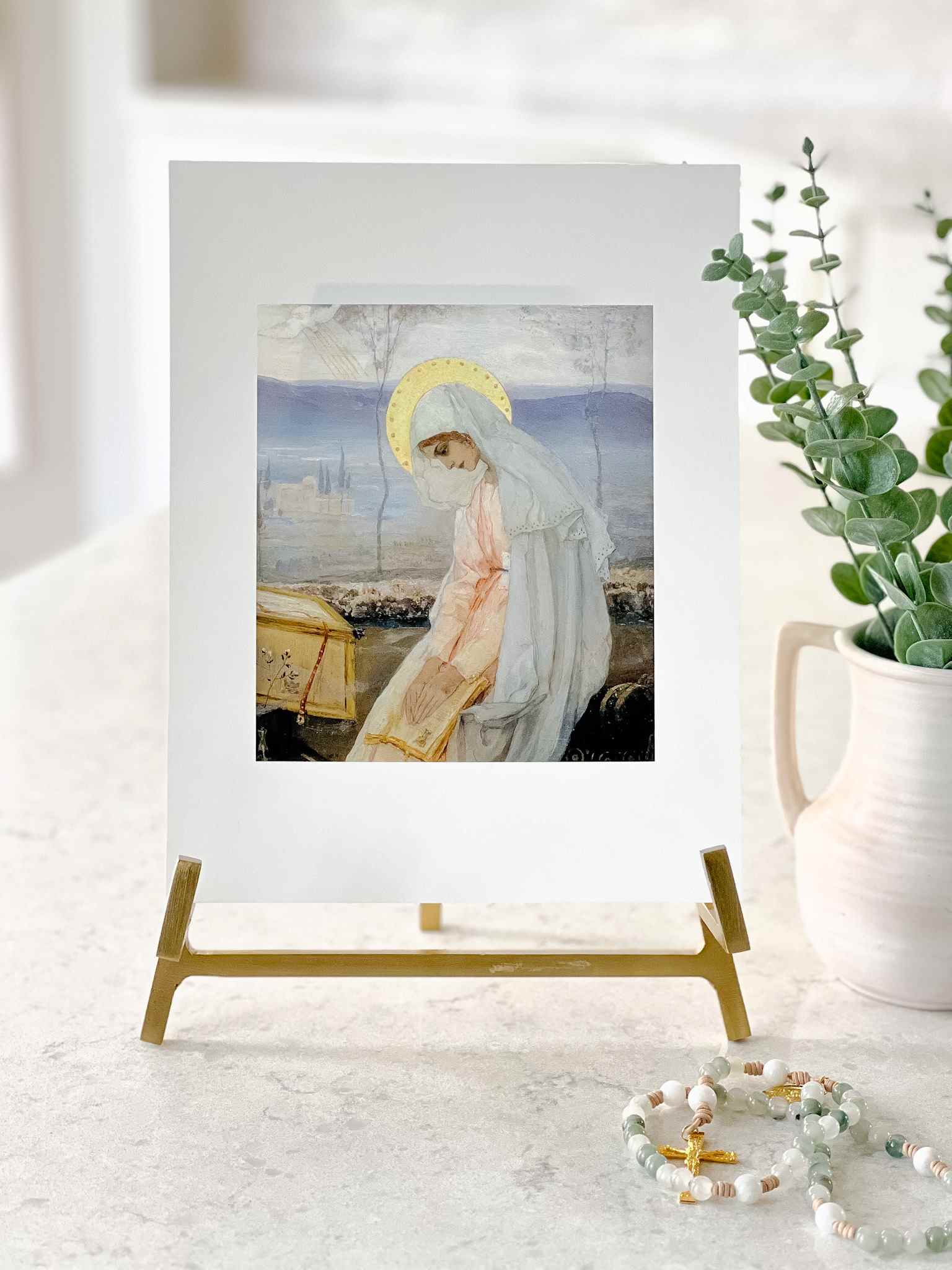 The Annunciation: Virgin Mary Art Print - Religious Home Decor & Gift for Christian Devotion