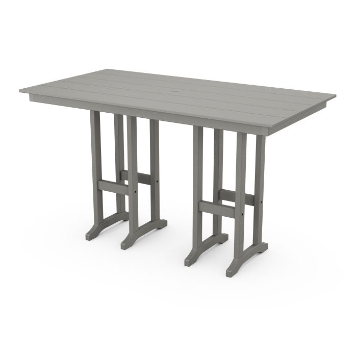 POLYWOOD Farmhouse 37 x 72 Outdoor Bar Table - Weather-Resistant Durable Dining Table for Patio, Deck, Backyard & Poolside Entertaining