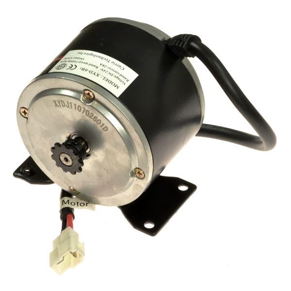 AlveyTech 24V 450W XYD-6B2 DC Earth Magnet Electric Motor with 11-Tooth #25 Chain Sprocket - Replacement for Currie eZip E-450 Electric Scooter - Perfect for Scooter Upgrades & DIY Electric Vehicle Projects