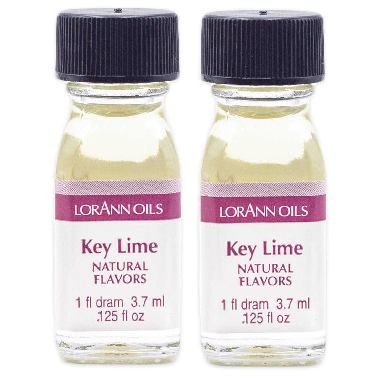 LorAnn Oils Super Strength Flavoring - Natural Key Lime Flavor for Candy Making, Baking, Hard Candy & DIY Treats - 4X Stronger Than Extracts - Pack of 2 (0.125 fl oz) - Perfect for Homemade Desserts, Lip Balms & Beverages