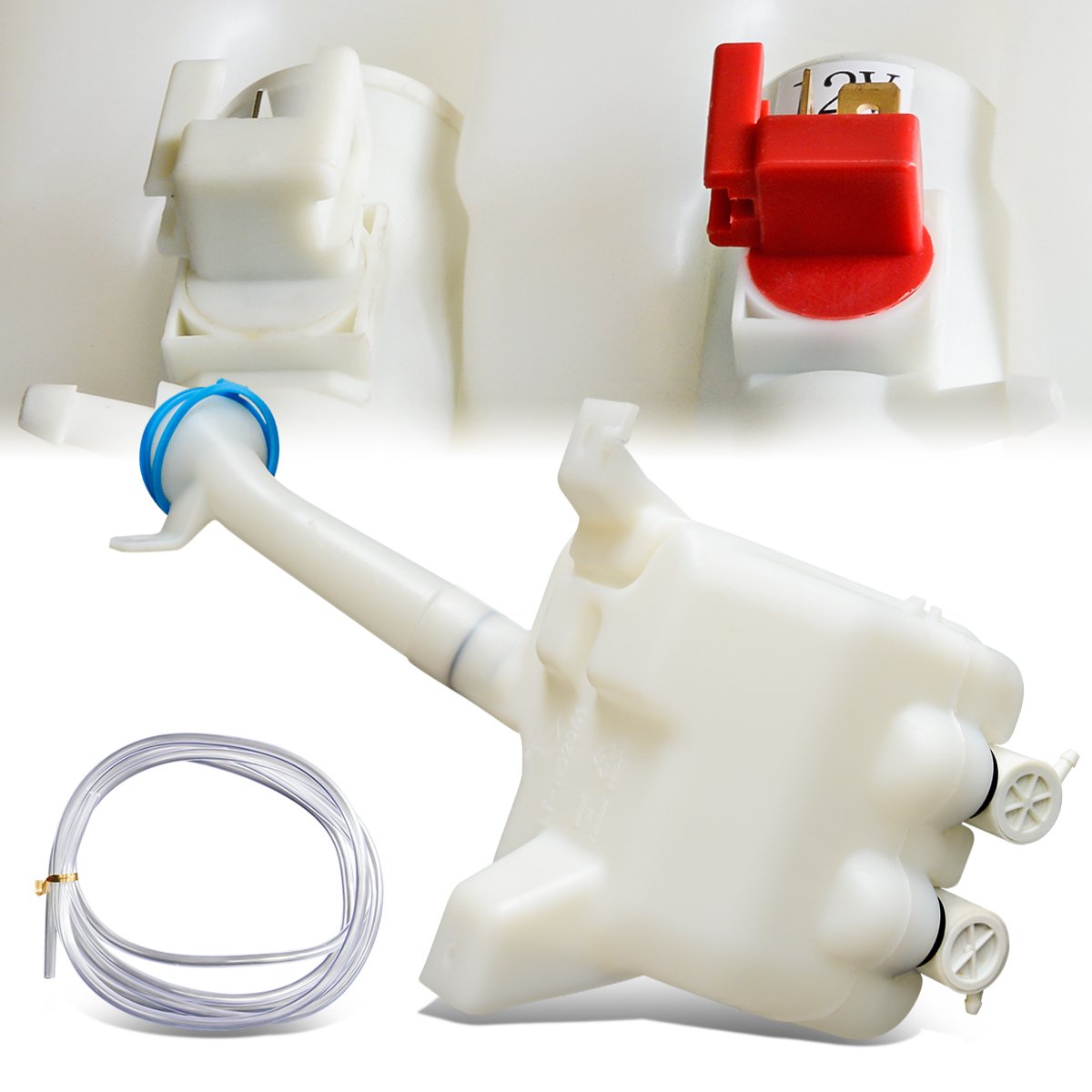 2007-2008 Honda Fit Windshield Washer Reservoir Tank with Fluid Pump - Replacement Part for Car Maintenance & Cleaning