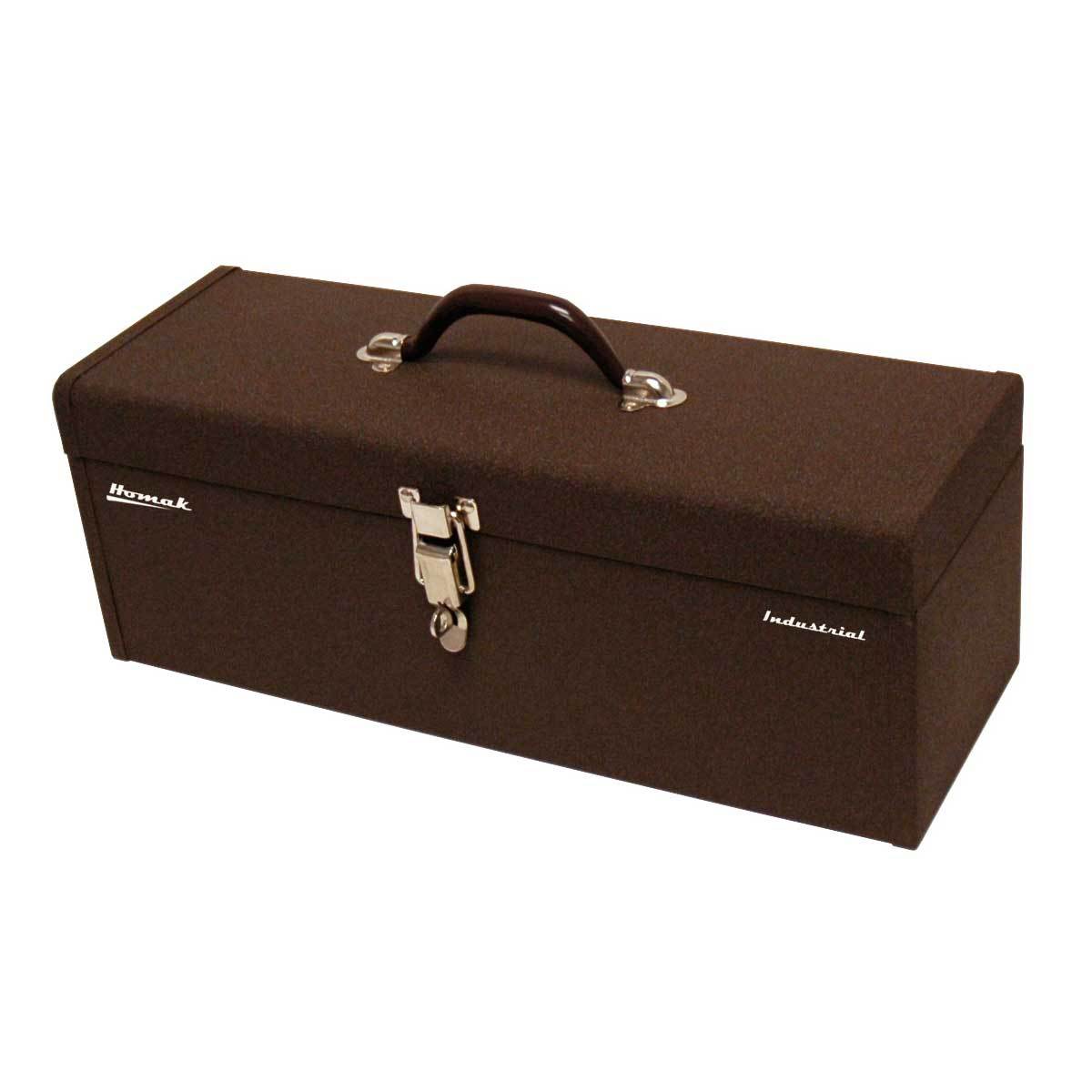 Homak 20 Industrial Tool Tote Steel Toolbox - Heavy Duty Metal Tool Storage for Mechanics & Contractors - Perfect for Workshop, Garage & Job Site Organization