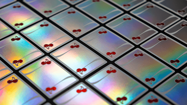 Premium Holographic Sands Mirage Cherry Casino Playing Cards - Waterproof & Durable for Poker, Magic Tricks, and Card Games