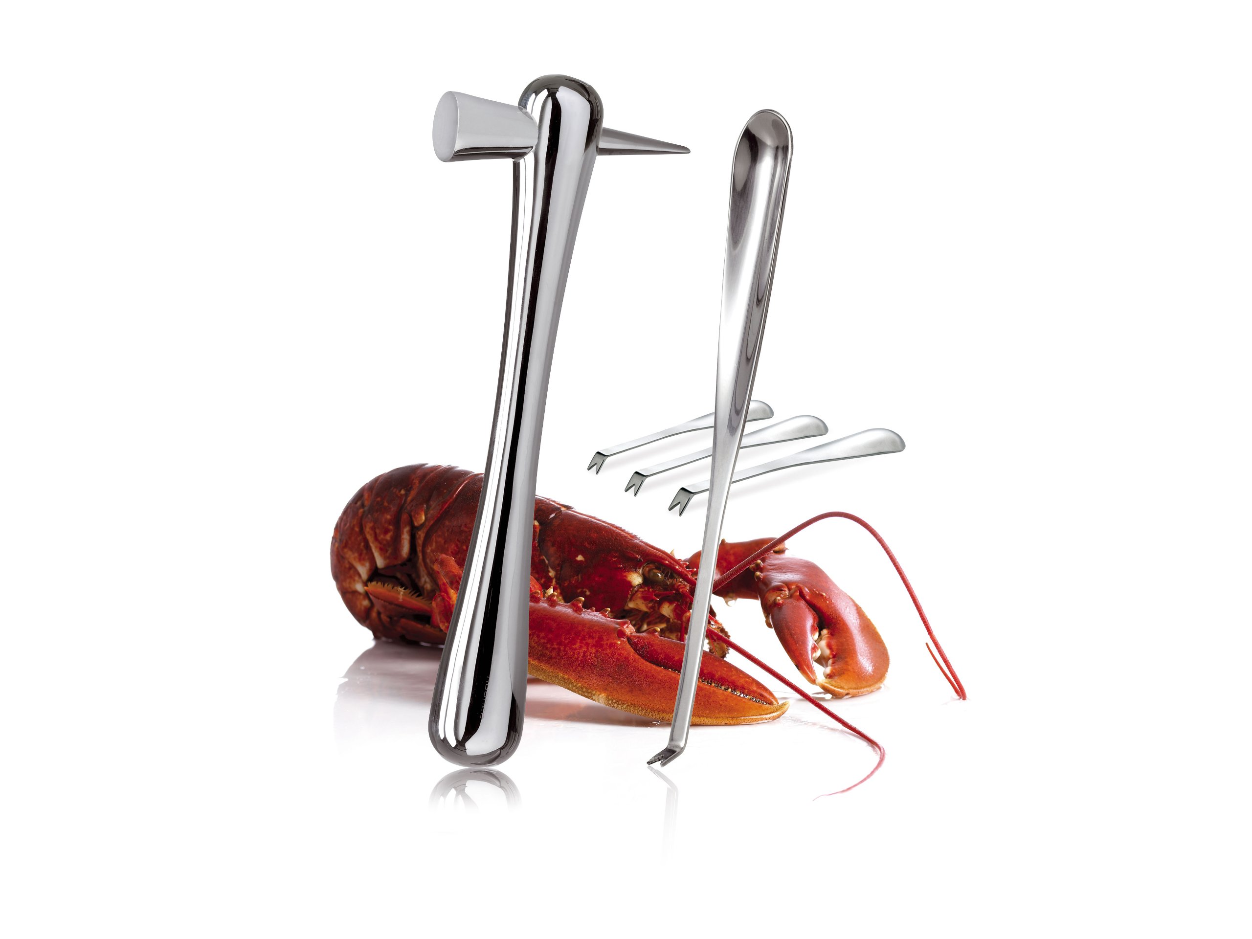 Nuance Gourmet Hammer & 4-Piece Seafood Fork Set - Premium Stainless Steel Crab Lobster Shell Cracker Tools for Seafood Lovers - Perfect for Crab Boils, Lobster Dinners & Seafood Parties