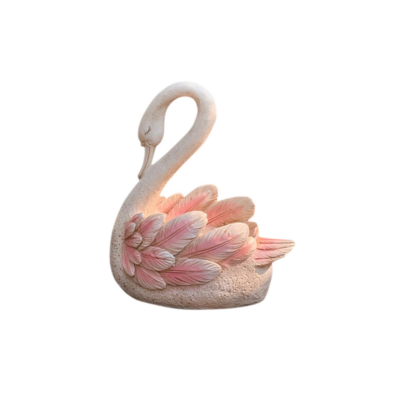 Elegant Pink Swan Sculpture Flower Pot - Hand-Painted Garden Decor, Creative Planter for Patio, Lawn & Yard - Perfect for Outdoor Wedding, Home Decor & Garden Centerpiece
