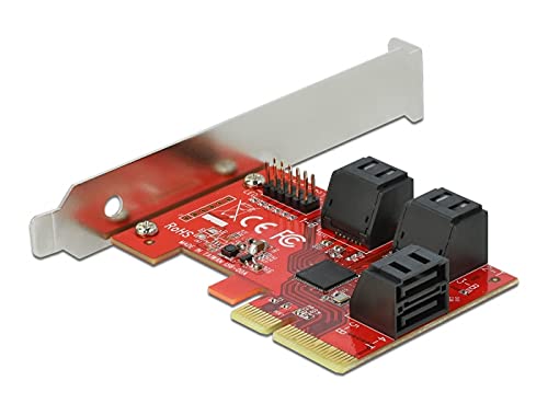 DeLOCK 89042 Internal SATA Interface Card - 2 Port SATA III 6Gbps PCIe Adapter for HDD/SSD Expansion | Perfect for PC Upgrades, Data Storage & Server Applications