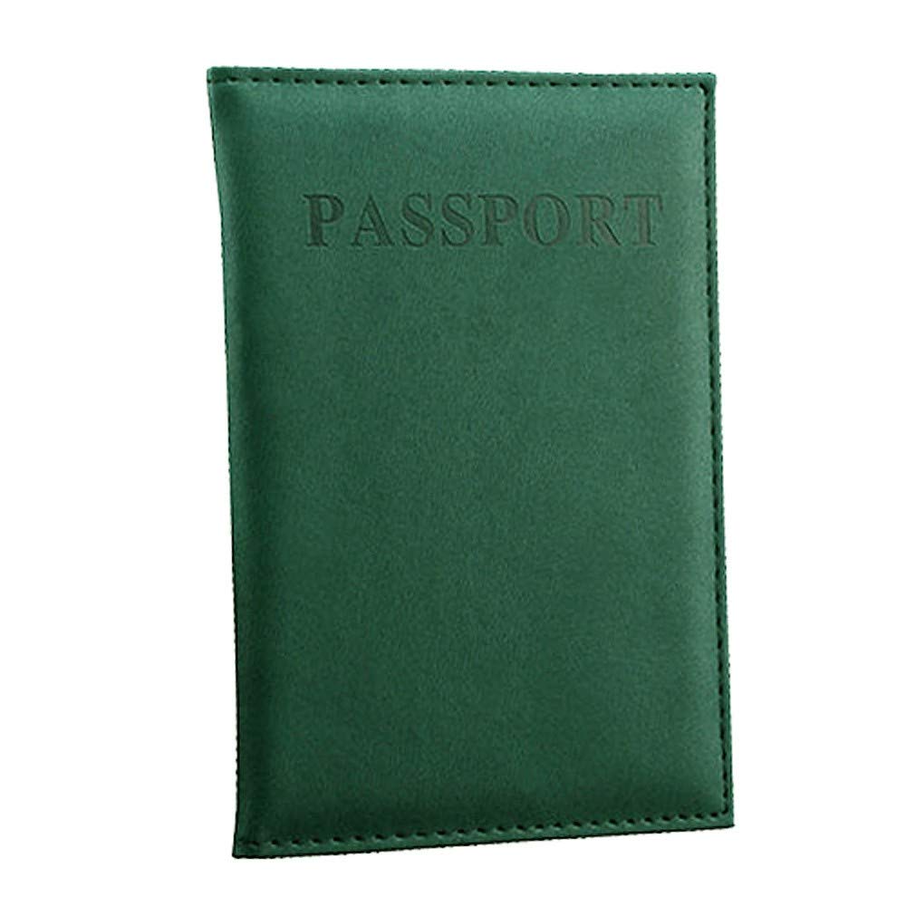 Premium RFID Blocking Passport Holder - Travel ID Card Organizer Case with Shoulder Strap (Dark Green, One Size) - Perfect for International Flights, Business Trips & Vacation Security