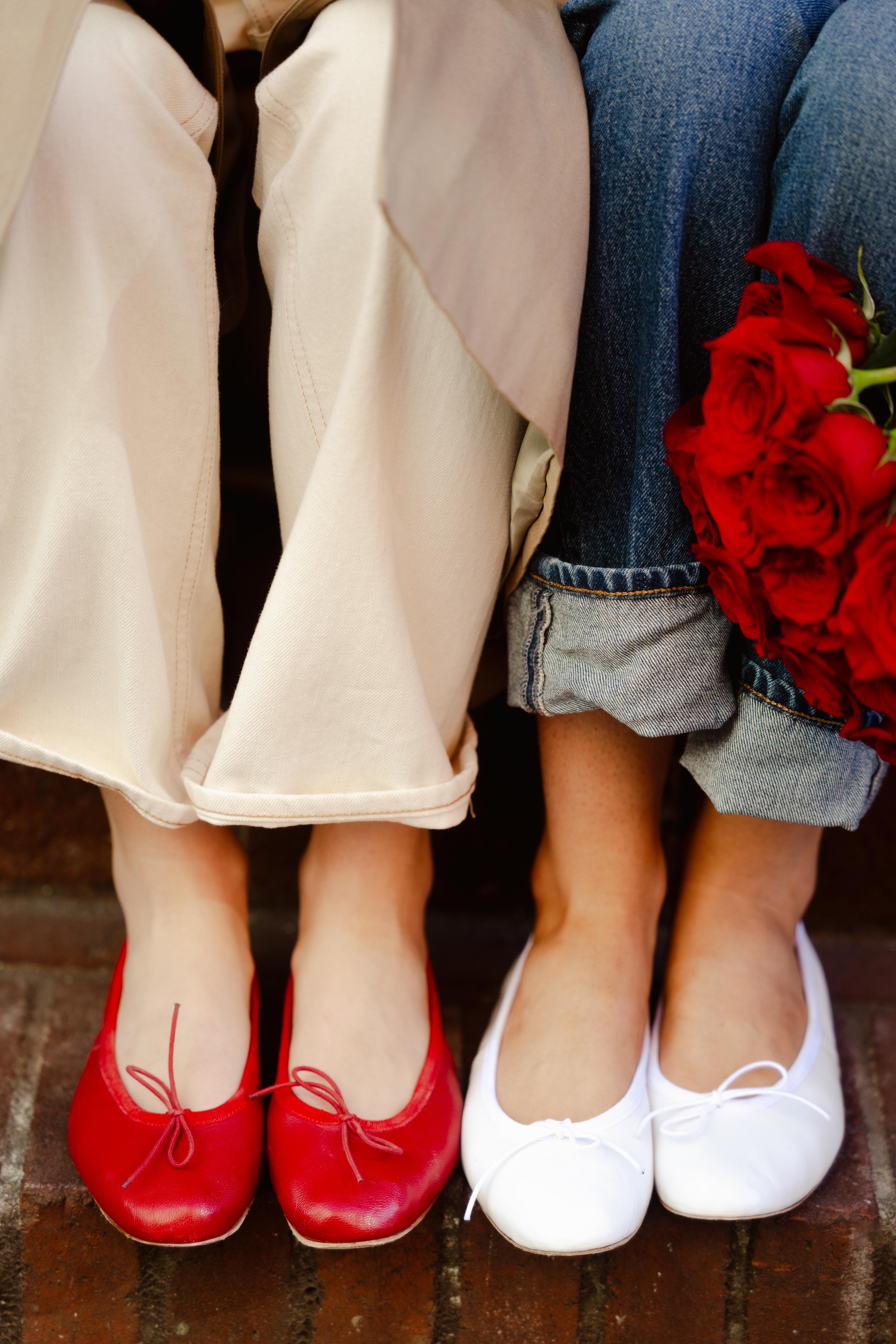 Porselli x Alex Mill Women's Ballet Flats - Comfortable & Stylish Leather Shoes for Work, Casual & Everyday Wear