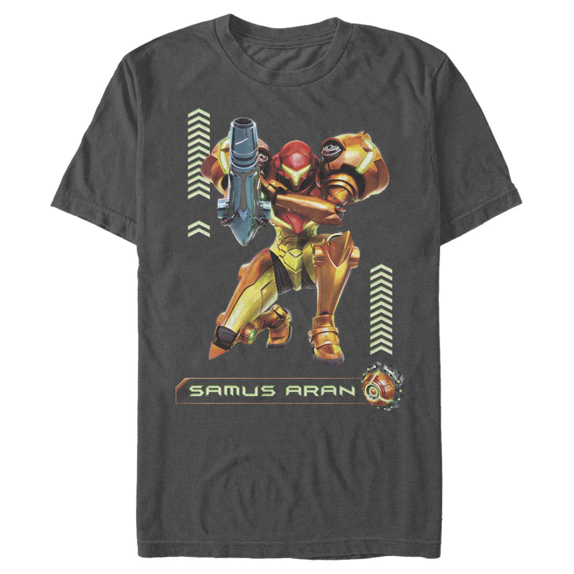 Men's Nintendo Metroid Samus Pose Graphic T-Shirt | Official Licensed Video Game Tee | Gamer Apparel for Casual Wear & Cosplay