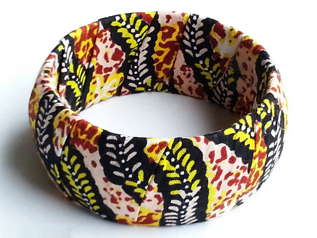 Stylish African Kitenge Print Bangles for Women - DPJ262 - Perfect for Parties, Weddings & Cultural Events