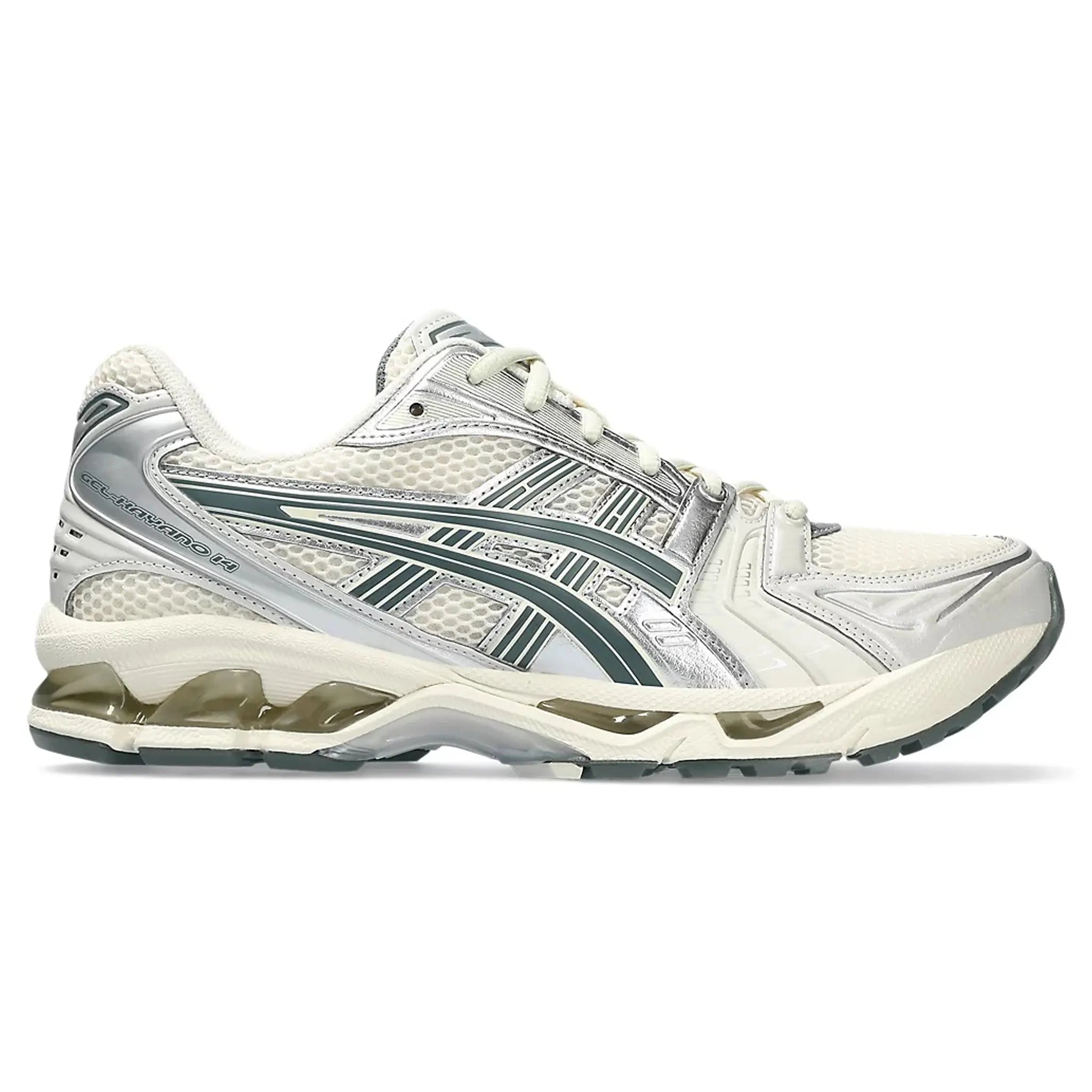 ASICS Gel Kayano 14 Running Shoes for Men - Birch/Dark Pewter - Lightweight Cushioned Sneakers for Jogging, Gym Workouts & Everyday Wear