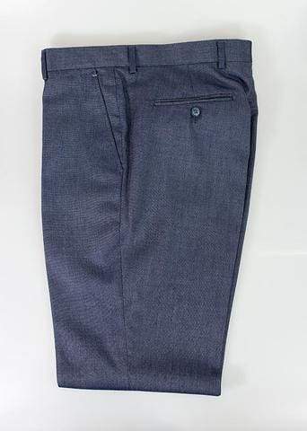 Cavani Steele Blue Slim Fit Trousers for Men - Premium Stretch Dress Pants for Office, Business & Formal Occasions