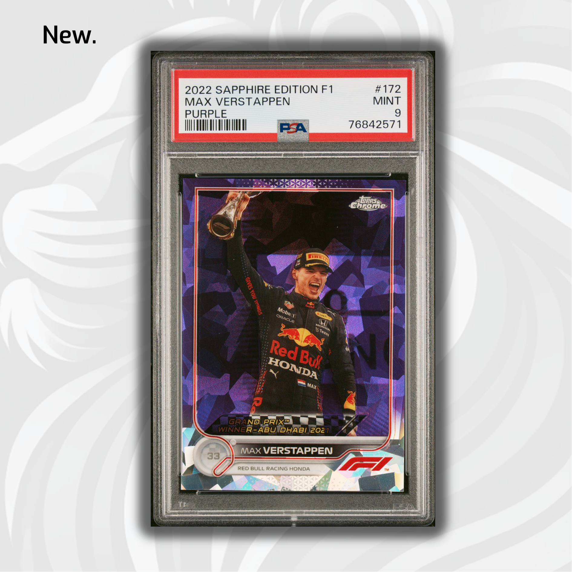 2022 Topps Chrome F1 PSA 9 Max Verstappen #172 Purple Sapphire Racing Card - Perfect for F1 Collectors, Sports Memorabilia Displays & Investment Portfolios