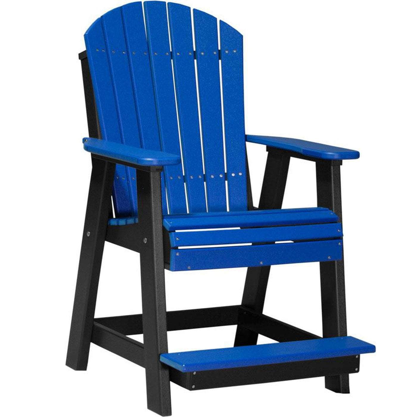 Eco-Friendly Blue Recycled Plastic Adirondack Chair for Patio, Garden & Balcony - Durable Outdoor Furniture for Relaxing & Lounging