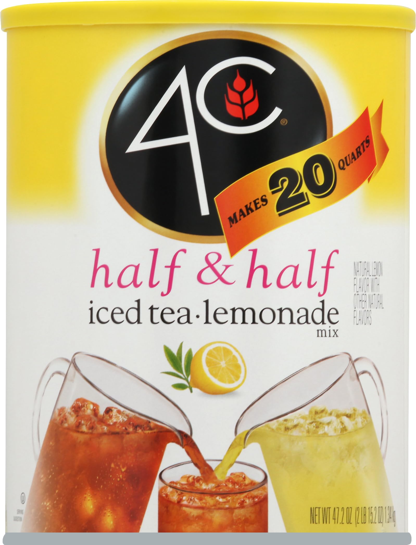 Refreshing 4C Half & Half Iced Tea Lemonade Mix - Perfect for Summer BBQs, Picnics & Outdoor Gatherings