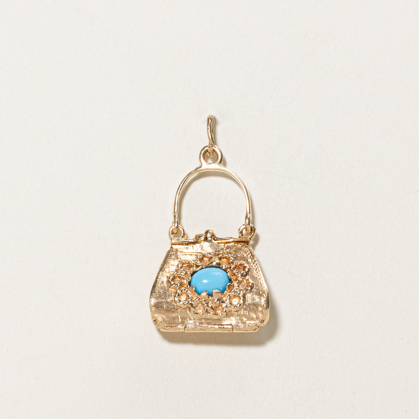 Vintage Turquoise Purse Pendant Necklace - 0.60ct Natural Gemstone Jewelry for Women - Perfect for Boho Style, Gift Giving & Special Occasions