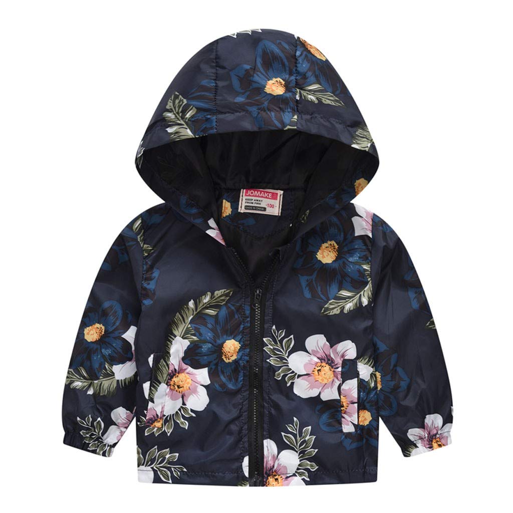 Adorable Floral Spring Hooded Jacket for Toddlers & Kids - Baby Boys & Girls Cozy Outerwear | Perfect for Playdates, Park Outings & Seasonal Photoshoots