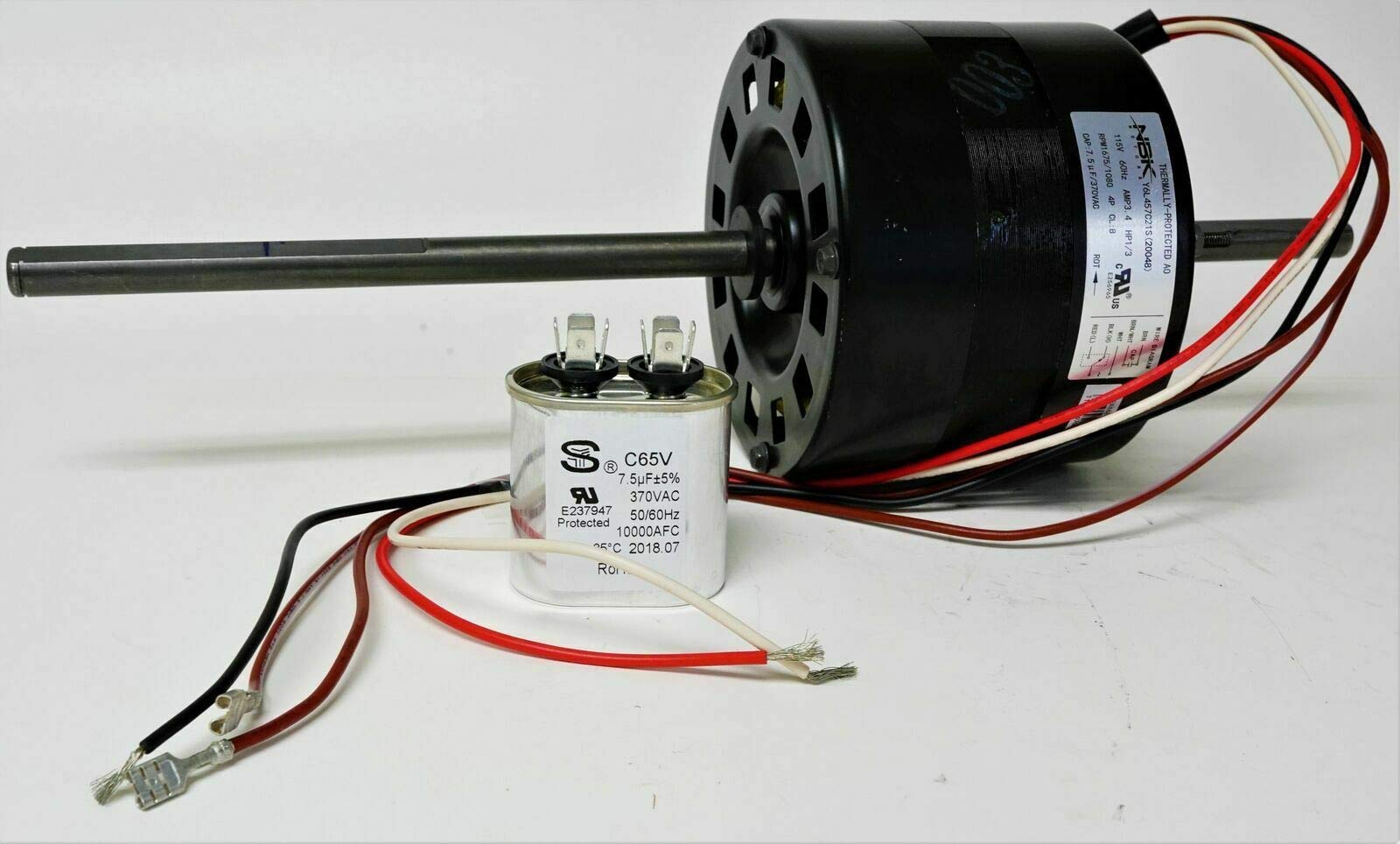 1/3 HP 115V 2-Speed Air Conditioner Motor (1625 RPM) - Replacement for Coleman 1468-3069 | Perfect for RV, Mobile Home & Window AC Units