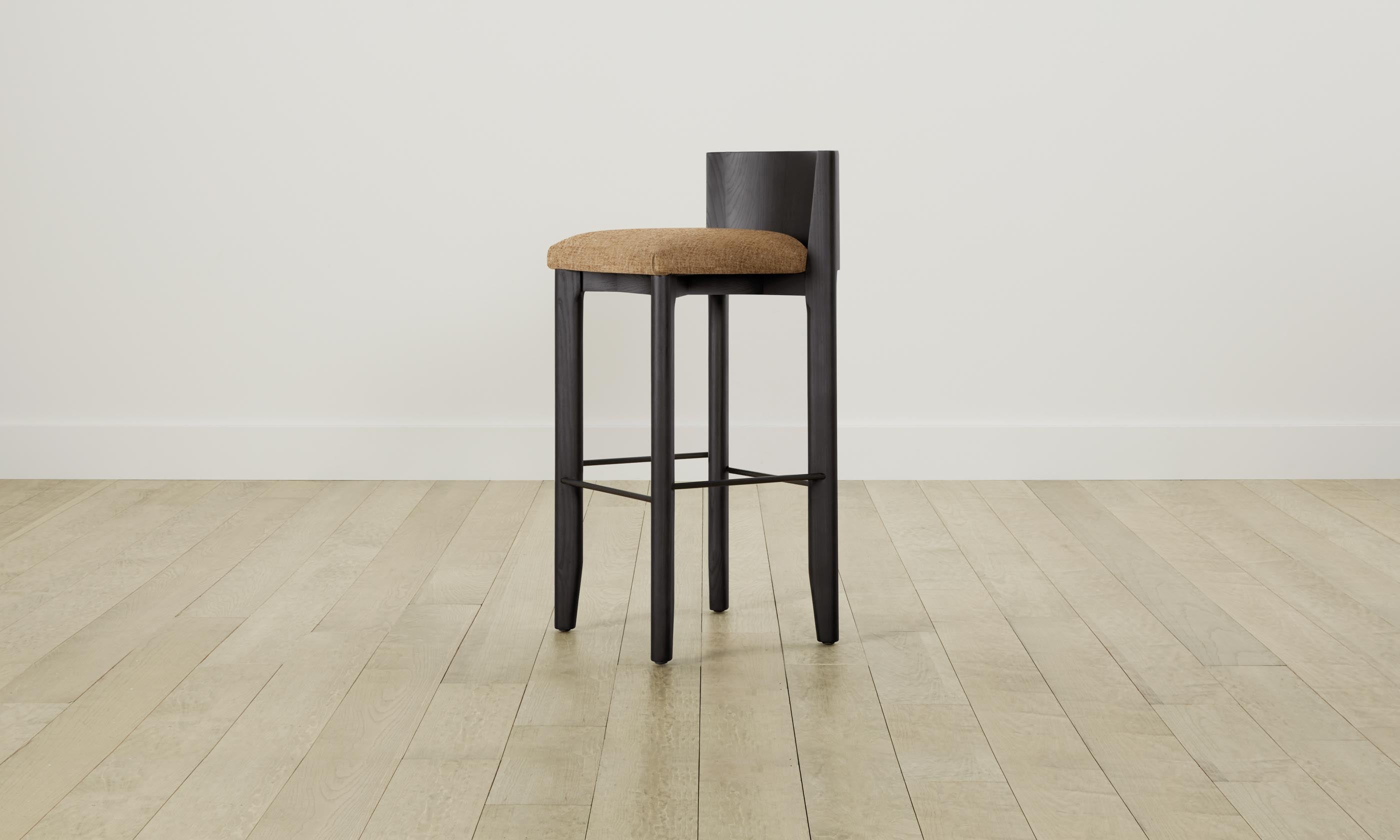 Premium Delancey Bar & Counter Stool with Heritage Belgian Linen Upholstery - Modern Kitchen Island & Home Bar Seating for Dining & Entertaining