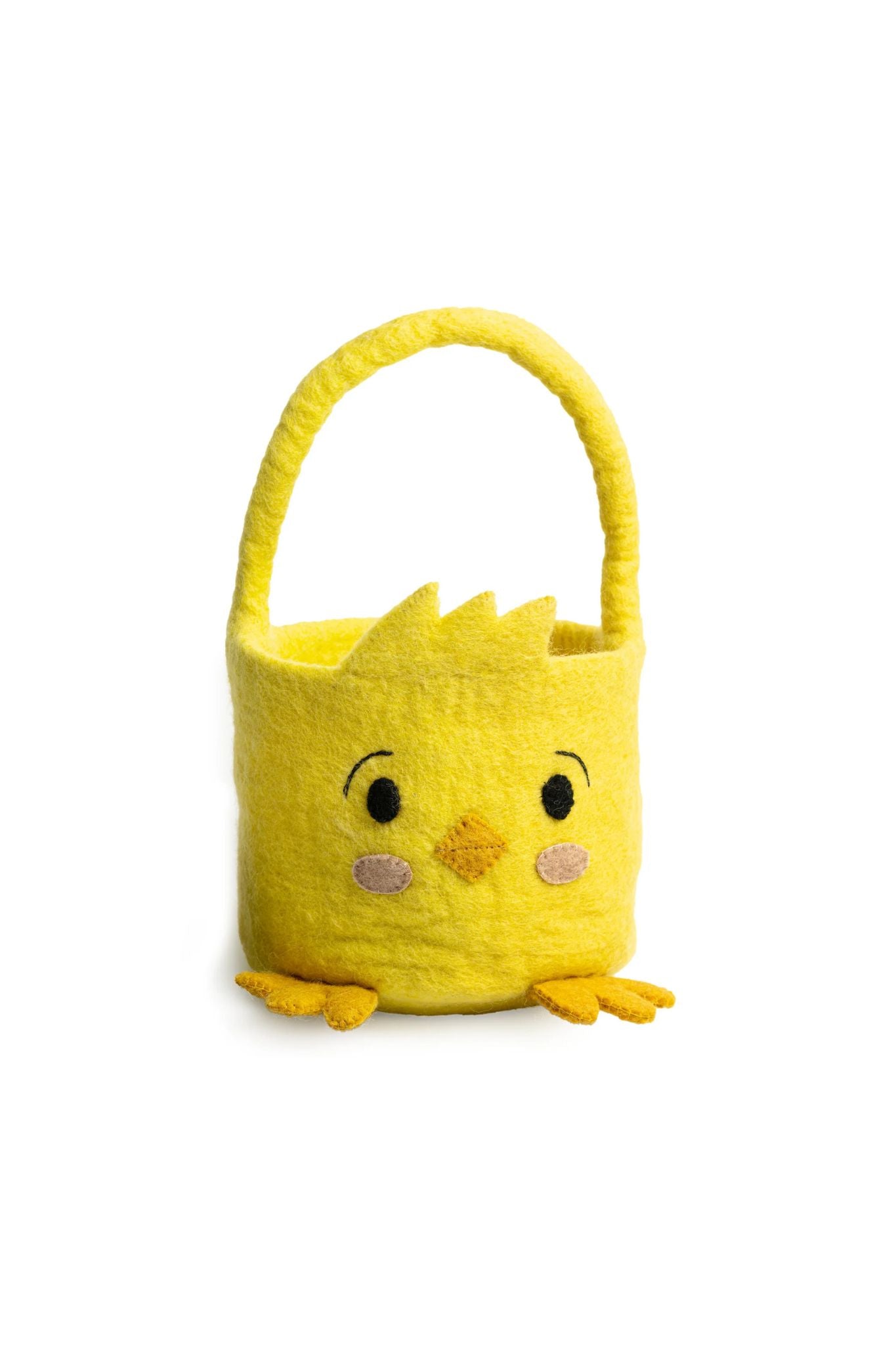 Easter Basket Chick - Soft Felt Easter Decorations for Kids, Spring Home Decor, Easter Egg Hunt & Party Supplies - Perfect for Easter Gifts, DIY Crafts, and Holiday Decorating